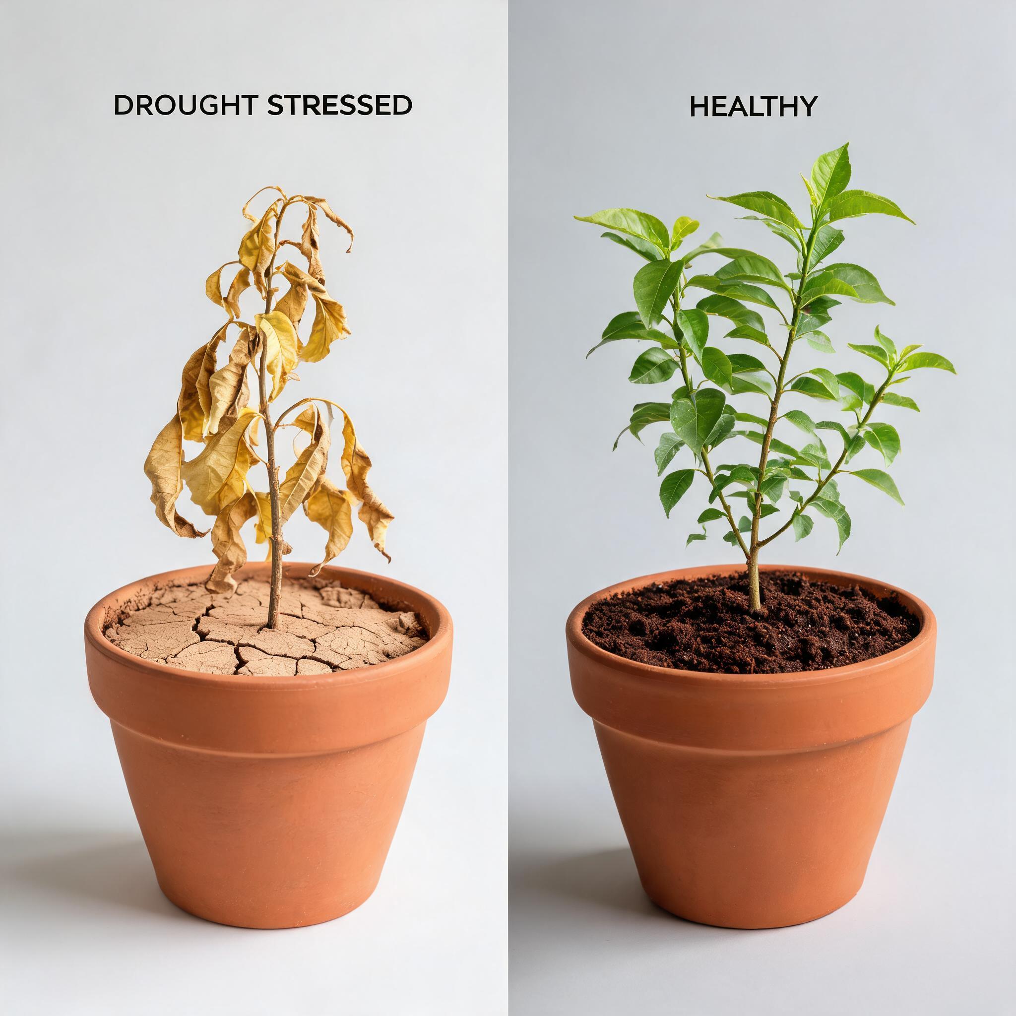 果树苗木保水对比